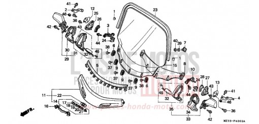 WIND SCREEN (GL1500AS/AT) GL1500AS de 1995